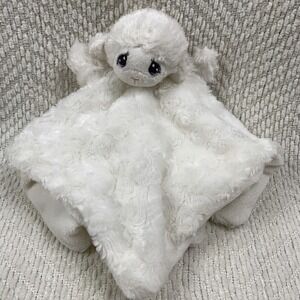 Precious Moments‎ Lovey Lamb Sheep White Plush 12" Baby Security Blanket Puppet